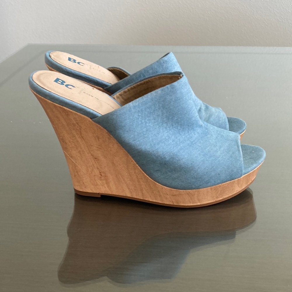 Women’s Terrier BC Wedge Sandals Blue Size 8.5